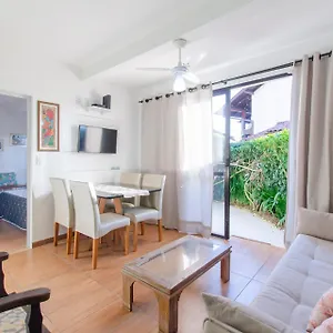 Apartamento pé na areia em condomínio com piscina N1298 Florianópolis